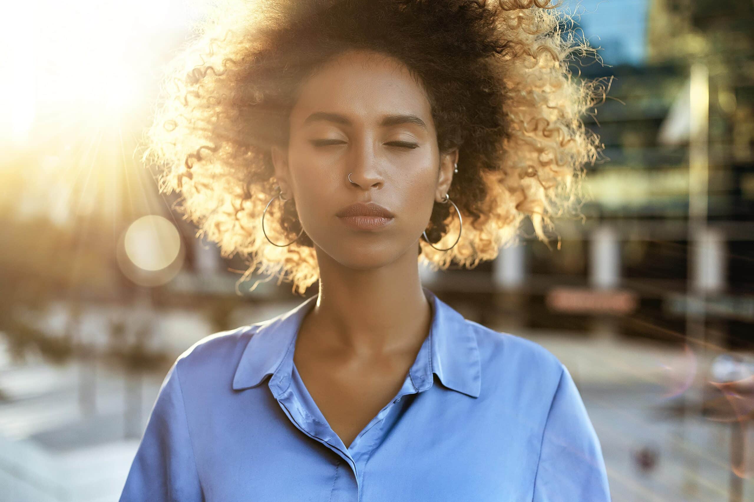 woman sun exposure