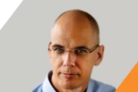 Guus Meijer, Textkernel's Managing Director, featuring Textkernel's brand crop.